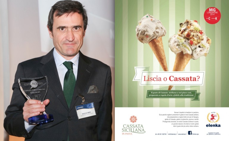 Premio Comunicando 2015 organizzato dalla rivista PuntoIt gelato&barpasticceria.Nomination ELENKA- Rocco Niro; Liscia o Cassata?